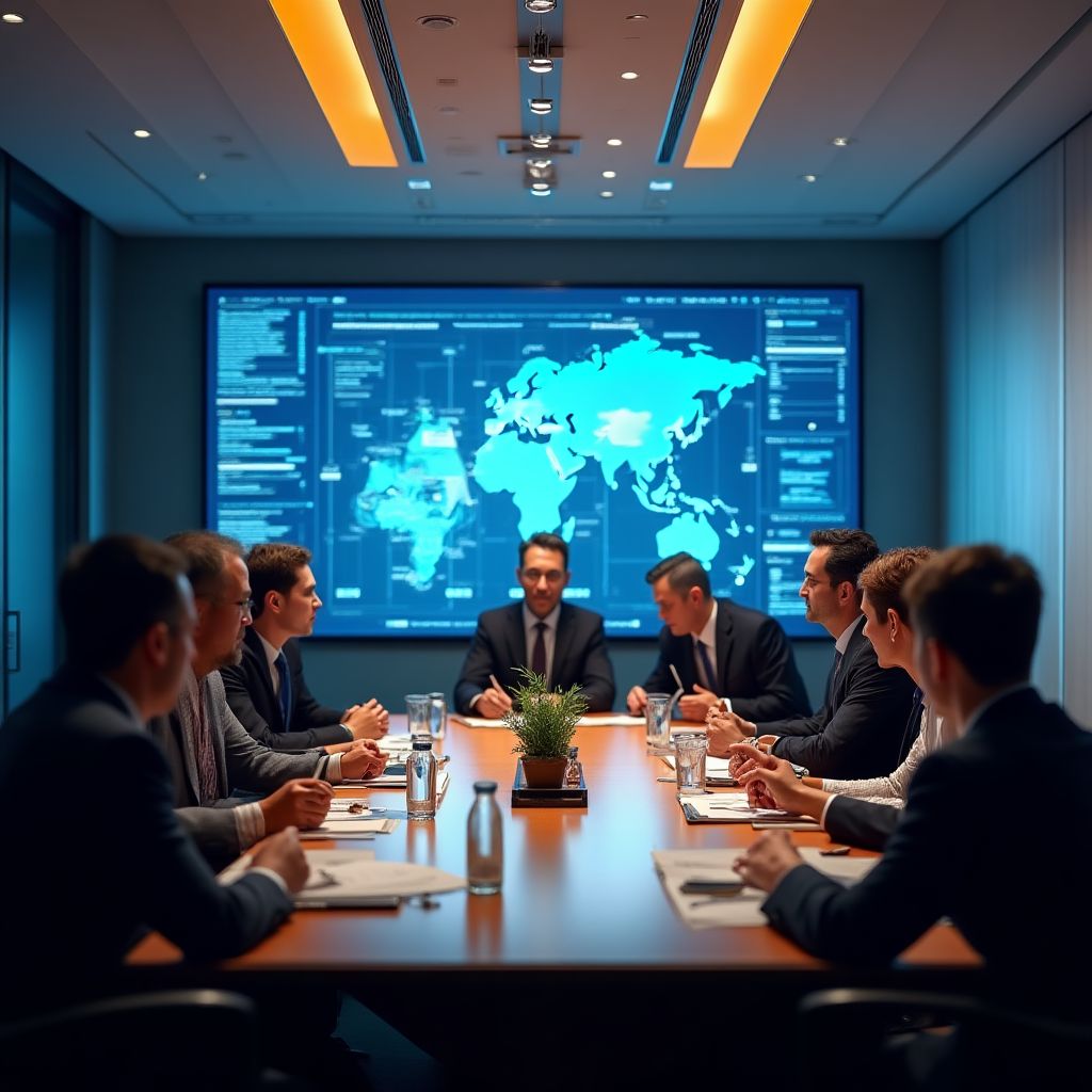 Reunión con clientes corporativos